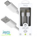 CABLE CHARGE & SYNCHRO USB-A VERS USB-C – LONGUEUR 1.5M – BLANC COLLECTION POP - OFF ON Lyon