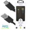 CABLE CHARGE & SYNCHRO USB-A VERS USB-C – LONGUEUR 1.5M – NOIR – COLLECTION POP - OFF ON Lyon