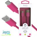 CABLE USB VERS TYPE-C 1.5M 3A ROSE – COLLECTION POP - OFF ON Lyon