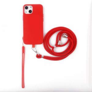 COQUE SILICONE AVEC TOUR DE COU ET TOUR DE POIGNET INCLUS POUR IPHONE 14 PRO MAX ROUGE - OFF ON Lyon