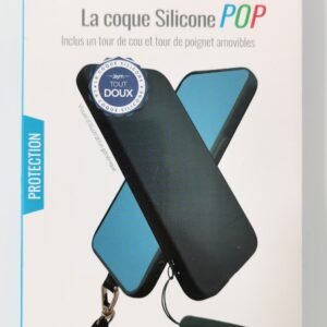 COQUE APPLE IPHONE 14 JAYM POP SILICONE VERT SAPIN TOUR DE COU ET POIGNET - OFF ON Lyon