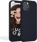 Coque en silicone et microfibre pour Apple iPhone 11 Pro Max, bleu - OFF ON Lyon