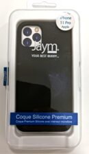Coque en silicone et microfibre pour Apple iPhone 11 Pro, Noir - OFF ON Lyon