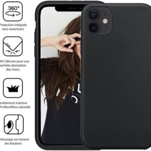 Coque Premium en silicone et microfibre – Renforcée et ultra douce – pour iPhone 12 Mini - OFF ON Lyon