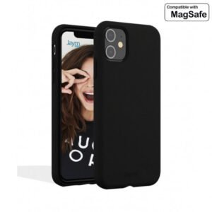 COQUE PREMIUM SILICONE ET MICROFIBRE COMPATIBLE MAGSAFE POUR APPLE IPHONE 15 NOIRE - OFF ON Lyon