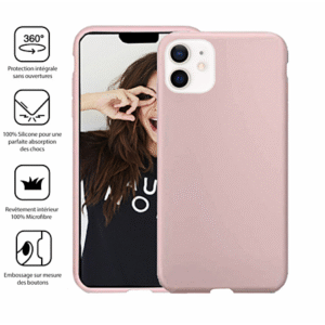 COQUE PREMIUM SILICONE ET MICROFIBRE POUR APPLE IPHONE 13 PRO ROSE SABLE - OFF ON Lyon