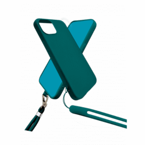 COQUE SILICONE AVEC TOUR DE COU ET TOUR DE POIGNET INCLUS POUR IPHONE 14 PRO MAX VERT SAPIN