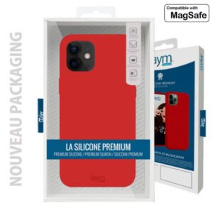 COQUE PREMIUM SILICONE ET MICROFIBRE COMPATIBLE MAGSAFE POUR APPLE IPHONE 15 PLUS ROUGE - OFF ON Lyon