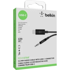 RockStar™ 3.5mm Audio Cable with USB-C™ Connector câble audio USB C 3,5mm Noir - OFF ON Lyon