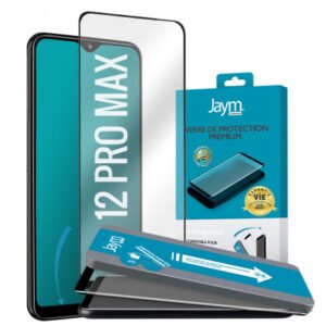 VERRE TREMPE PREMIUM 3D FULL GLUE CONTOUR NOIR AVEC APPLICATEUR POUR APPLE IPHONE 12 PRO MAX (6.7) - OFF ON Lyon