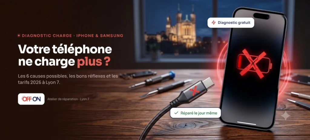 Téléphone qui ne charge plus : causes et solutions — OFF ON